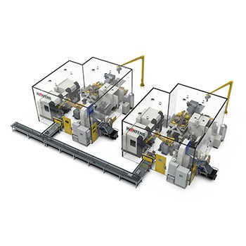 Finishing cell for cylinder block